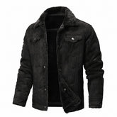 Men's Autumn Winter New Fur Korean Fitted Warm Lapel Coat